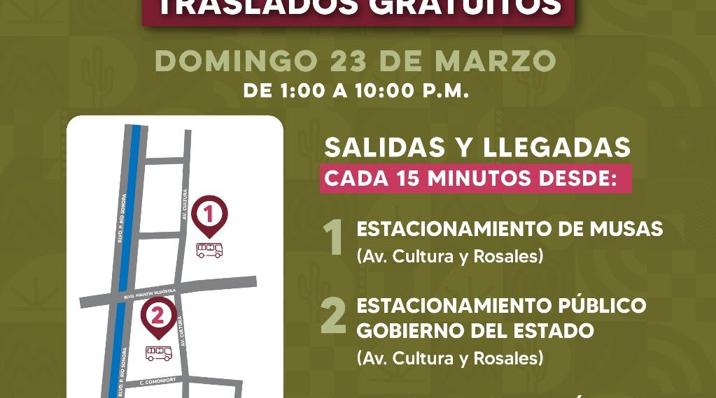 Gobierno de Sonora facilitará traslados gratuitos a la inauguración del Bosque Urbano La Sauceda en Hermosillo