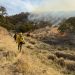 Brigada Estatal de Manejo de Fuego junto a autoridades e los 3 niveles de gobierno, combate incendio forestal