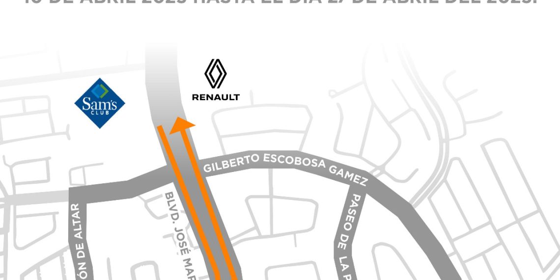 Por trabajos de interconexión de tuberías del tanque Bachoco se adecuará vialidad en un tramo del bulevar Morelos