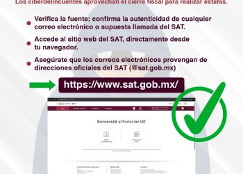 Alerta Unidad Cibernética posibles fraudes a través de páginas y correos electrónicos falsos del SAT