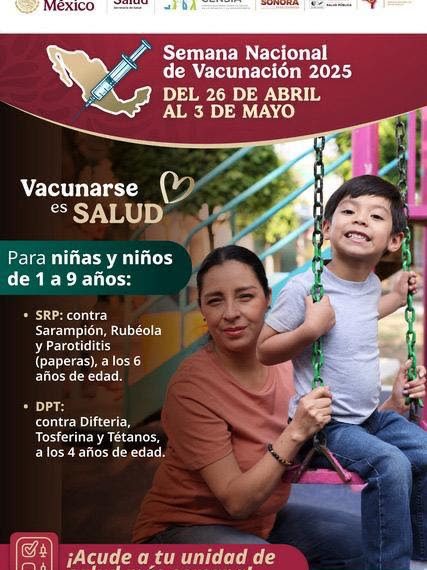 ¡Vacúnate y cuida tu salud! Gobierno de Sonora promueve la Semana Nacional de Vacunación