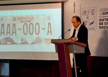 Presenta Gobierno de Sonora nueva imagen de placas vehiculares para el estado