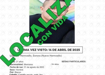 Localizado con vida joven privado de su libertad en Hermosillo