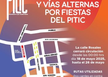 Da a conocer Tránsito cierres viales y rutas alternas en calle Rosales