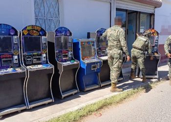 Operativo AMIC, DEFENSA y MARINA asegura de 27 máquinas tragamonedas en Ciudad Obregón y Empalme