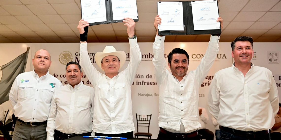 Gobernador Durazo logra acuerdo histórico para tecnificación de riego en el Mayo y el Yaqui