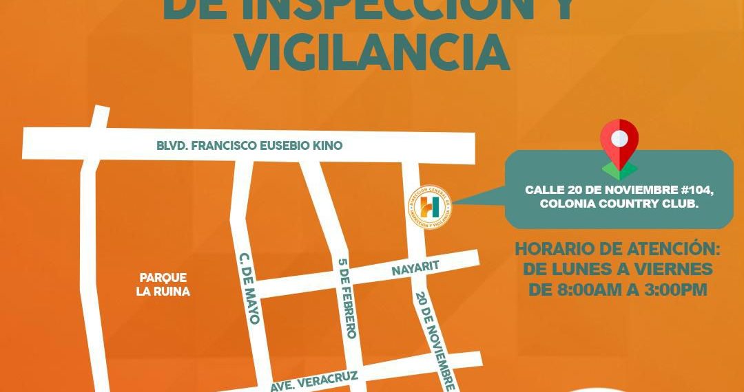 Cambian de ubicación oficinas de Inspección y Vigilancia del Ayuntamiento de Hermosillo