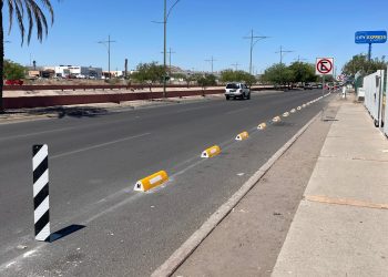 Instala Gobierno de Hermosillo conficibis en tramos del bulevar Río Sonora