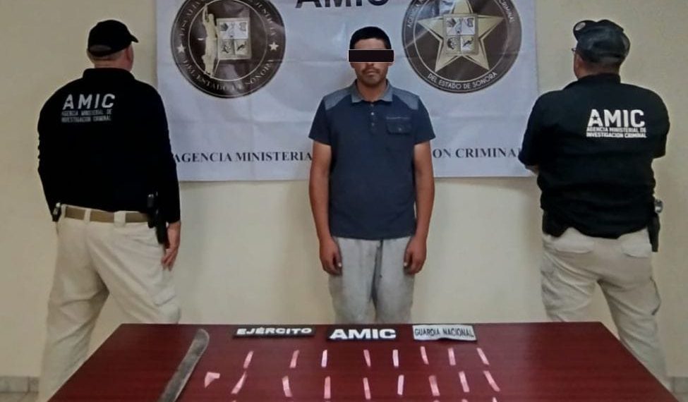 Aseguramiento de droga y detención de un masculino durante operativo conjunto en San Luis Río Colorado