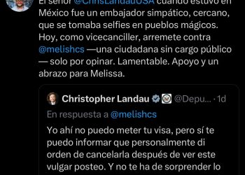 José Ramón López Beltrán critica a Landau tras cancelar visa de integrante de Morena