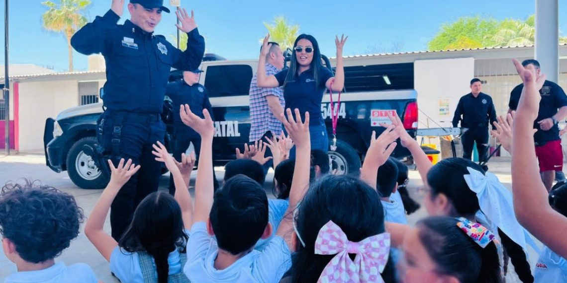 Impulsa Gobierno de Sonora proximidad policial con la niñez y juventud de Caborca y General Plutarco Elías Calles