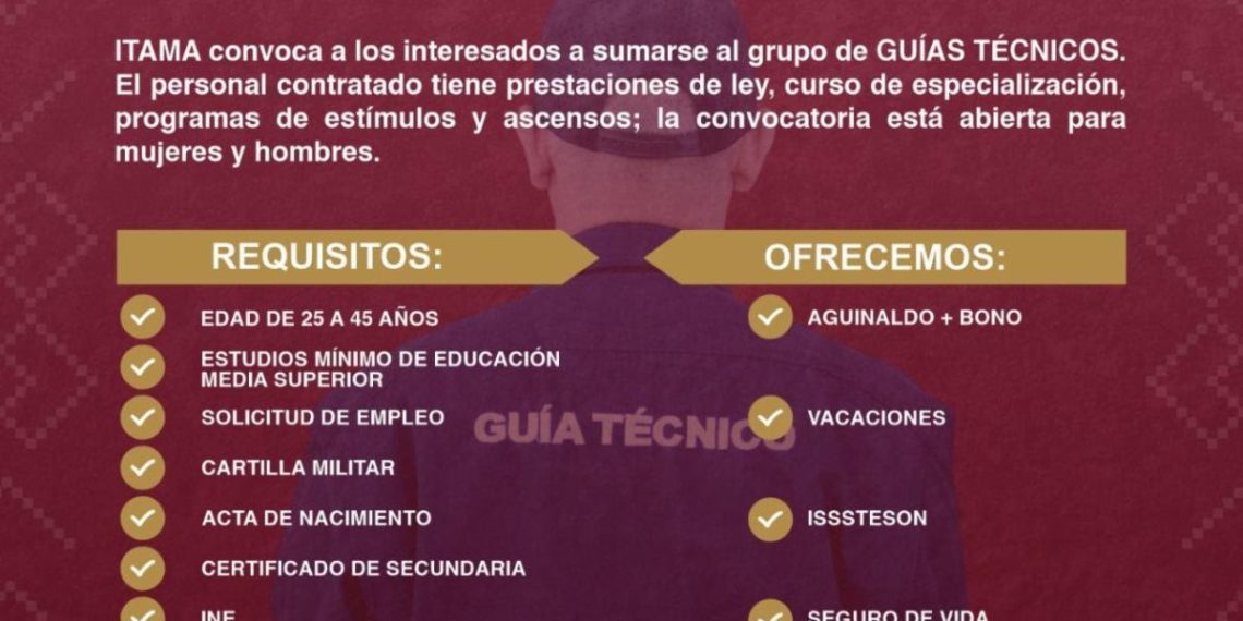Anuncia Gobierno de Sonora convocatoria para Guía Técnico en ITAMA