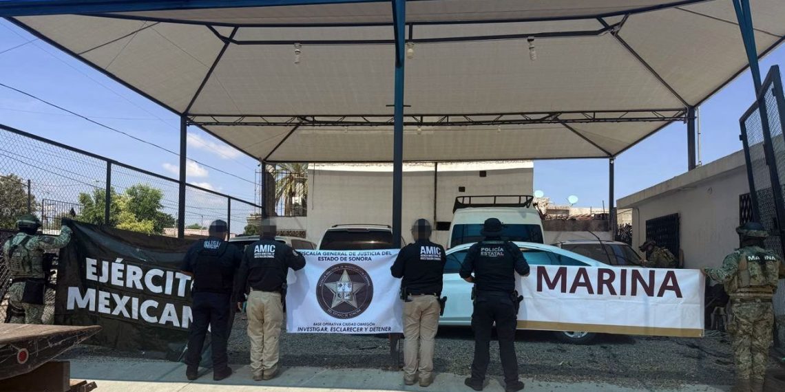 En cateo coordinado fueron asegurados cuatro vehículos con reporte de robo en Ciudad Obregón