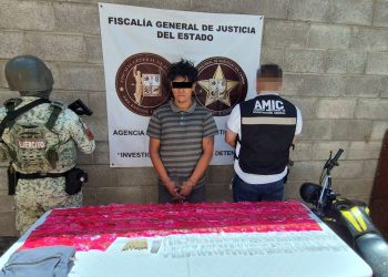 Detienen operativo conjunto AMIC-SEDENA en Hermosillo a sujeto con droga