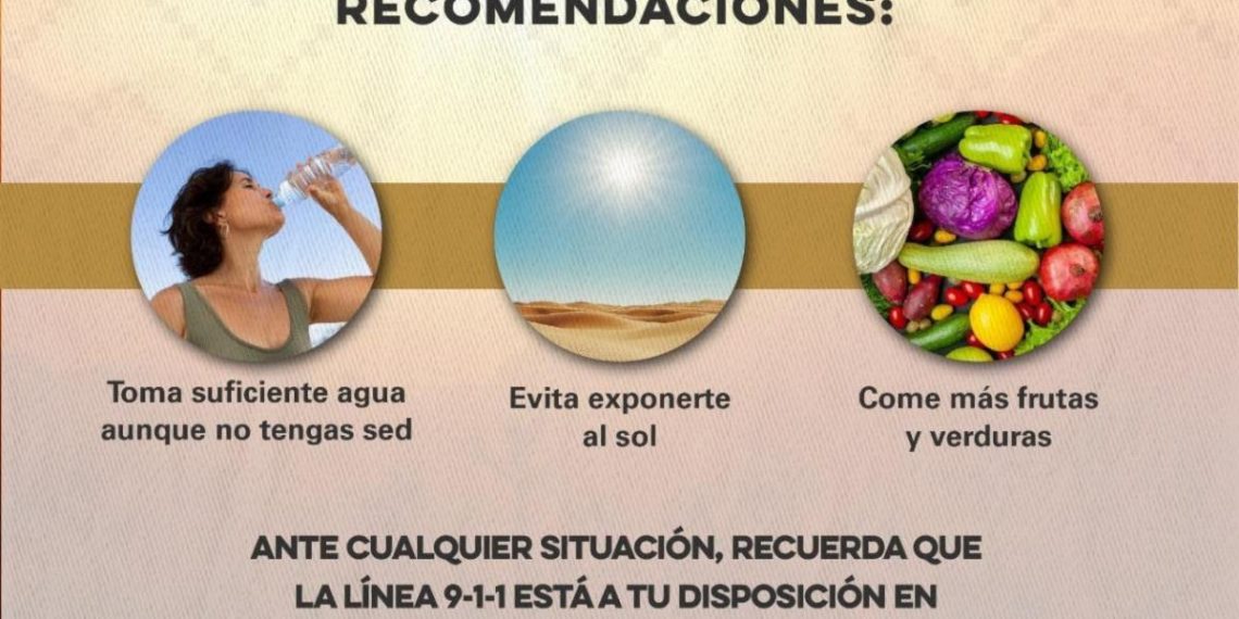 Gobierno de Sonora llama a tomar precauciones ante altas temperaturas