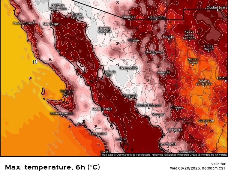 Gobierno de Sonora informa sobre altas temperaturas en el estado
