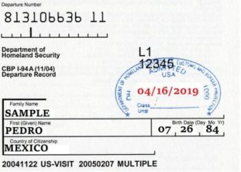 Aumentará a $30 dólares el costo del permiso I-94 para cruzar por tierra a Estados Unidos