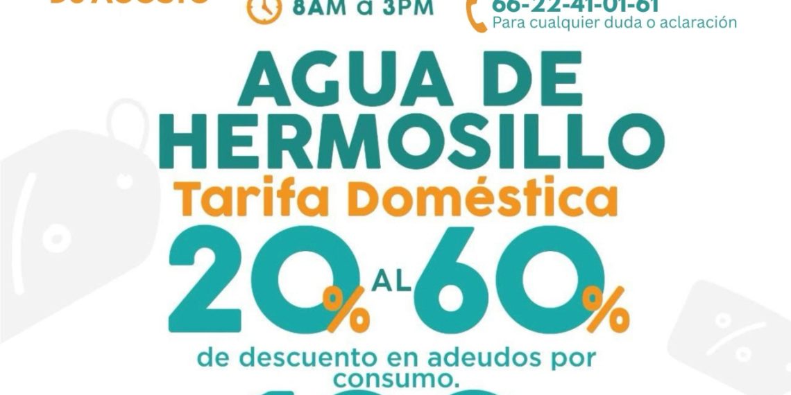 Anuncian Primera Jornada de Descuentos de Agua de Hermosillo en Poblado Miguel Alemán
