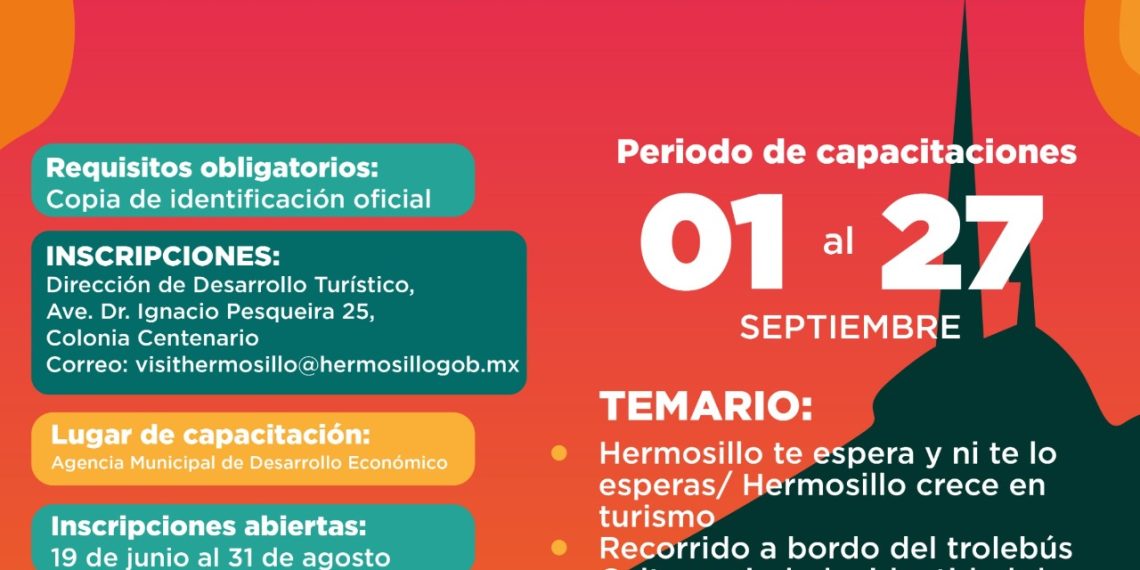 Continúa convocatoria de Anfitrión Turístico de Hermosillo disponible hasta el 31 de agosto