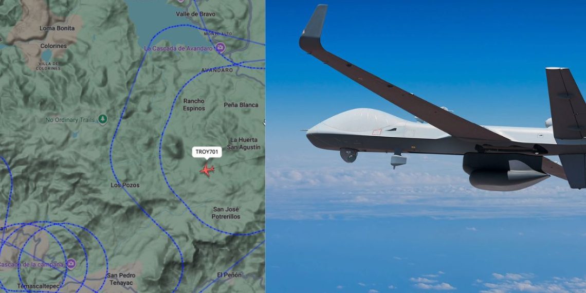 Dron de la Fuerza Aérea estadounidense sobrevuela Edomex por horas