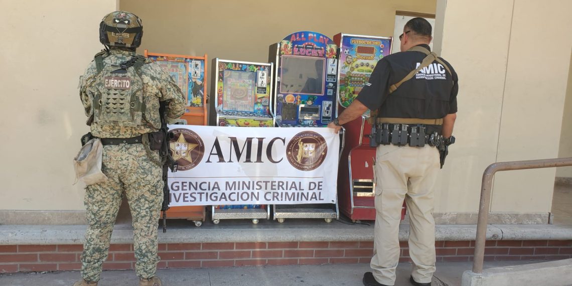 FGJES asegura ocho máquinas tragamonedas en operativos contra el juego ilegal en Cajeme