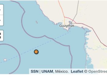 Sismo al suroeste de Guaymas no generó daños ni lesionados
