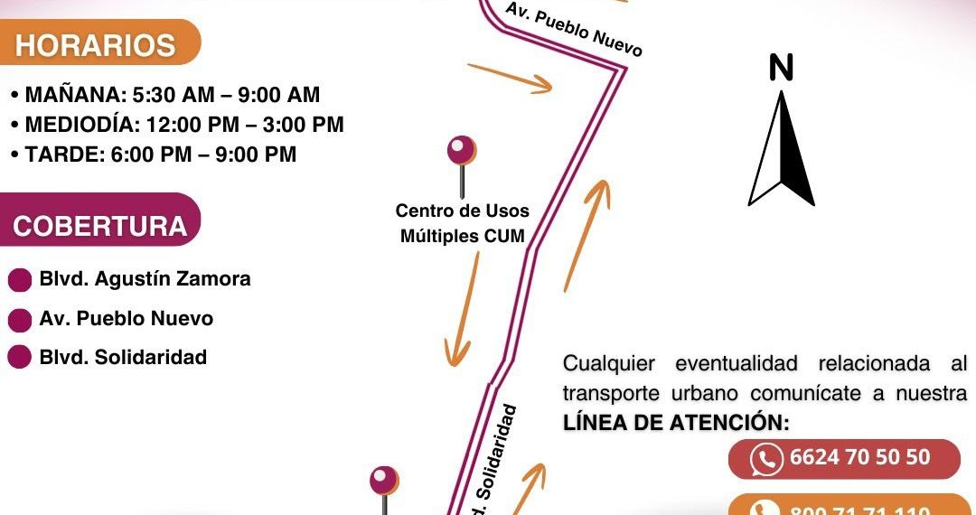 Gobierno de Sonora anuncia dos rutas alimentadoras de transporte urbano al norte y sur de Hermosillo