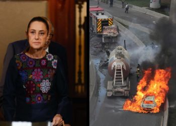 Sheinbaum lamenta explosión de pipa en Puente de la Concordia