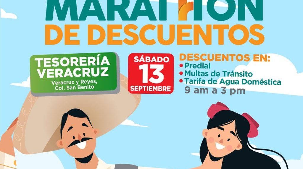 Invitan a aprovechar Maratón de Descuentos de Tesorería y Agua de Hermosillo en estas fiestas patrias