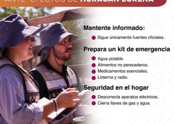 Gobierno de Sonora activa brigadas preventivas y coordinación sectorial ante los efectos del huracán Lorena