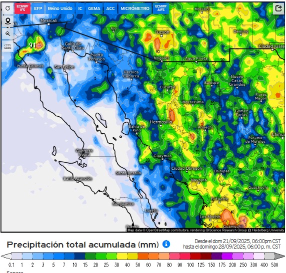 Gobierno de Sonora informa que se espera una semana de lluvias vespertinas y altas temperaturas