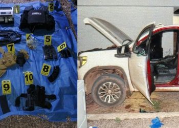 Aseguran armas de alto poder, droga y vehículos con reporte de robo en Altar