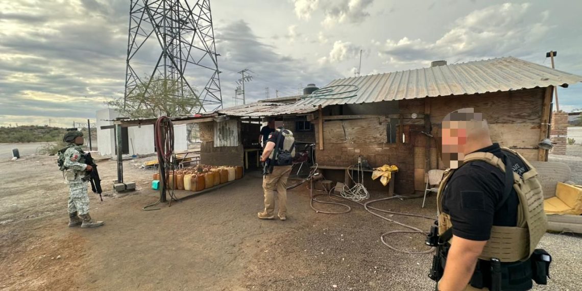 FGJES participa en operativo conjunto donde se aseguró hidrocarburo en Sonoyta