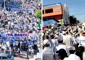 ‘¡Queremos paz!’, gritan ciudadanos en marcha de Culiacán