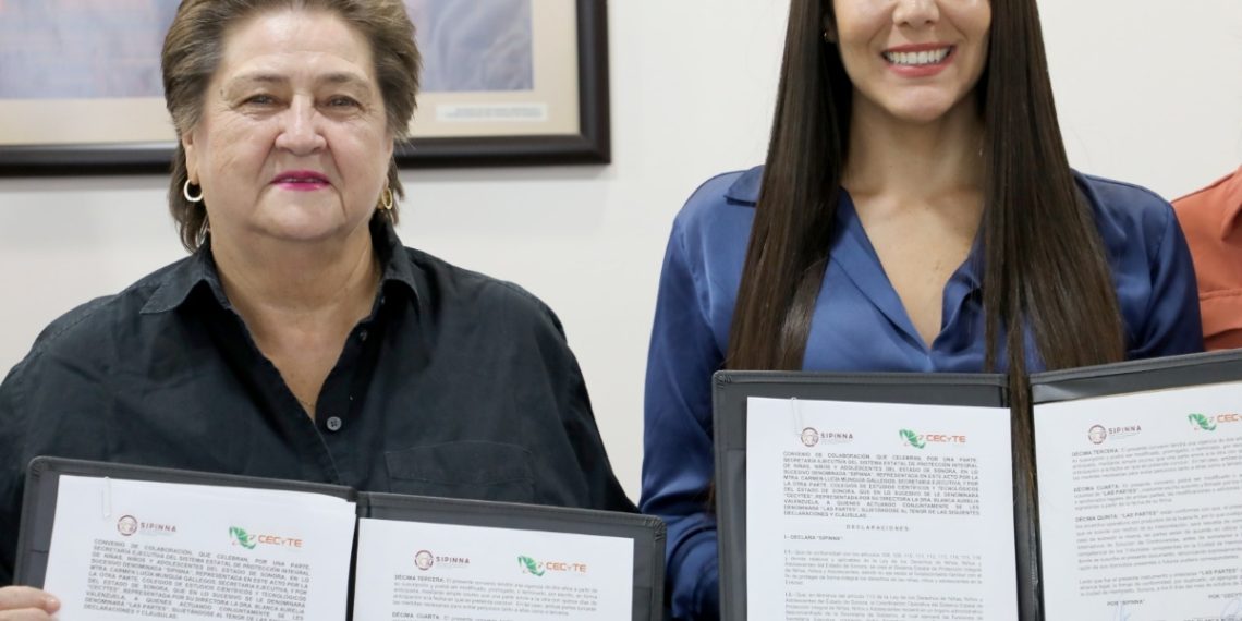 Fortalece Gobierno de Sonora colaboración entre Cecyte y Sipinna en beneficio de las niñas, niños y jóvenes