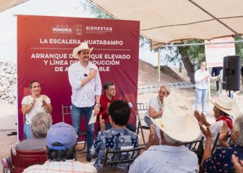 Gobierno de Sonora inicia obra de línea de conducción y tanque elevado en La Escalera, Huatabampo