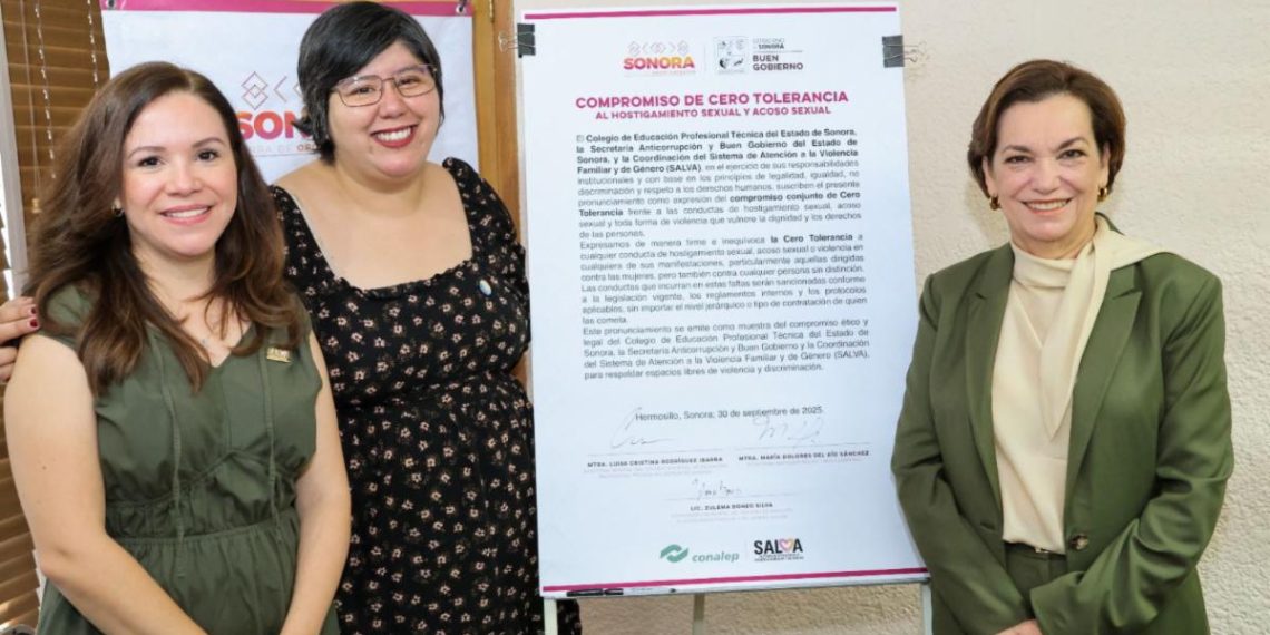 Conalep reafirma su compromiso de Cero Tolerancia al Hostigamiento y Acoso Sexual: Gobierno de Sonora