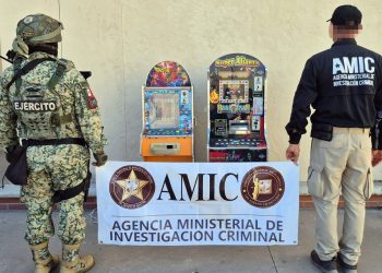 AMIC-DEFENSA aseguran máquinas tragamonedas en Bácum