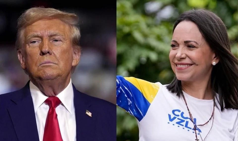 Dice Trump que habló con Machado y que ella le dedicó Nobel
