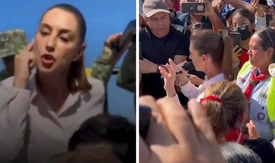 Enfrenta Presidenta Sheinbaum reclamos de damnificados en visita a Poza Rica