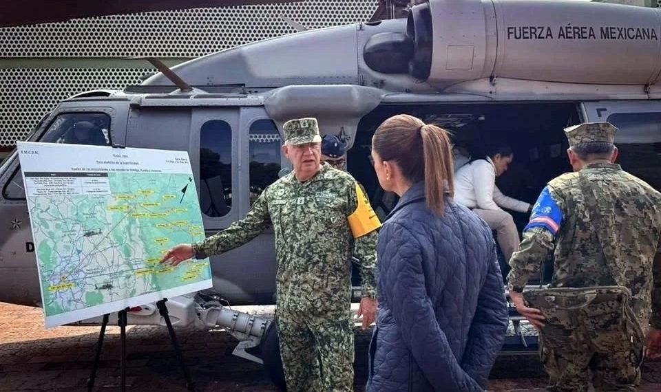 Recorre Claudia Sheinbaum zonas afectadas por lluvias en cinco estados