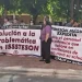 Se manifiestan agremiados del STAUS por incumplimiento en acuerdos con Isssteson