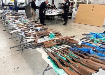 Aseguran en EU 400 armas con destino a México