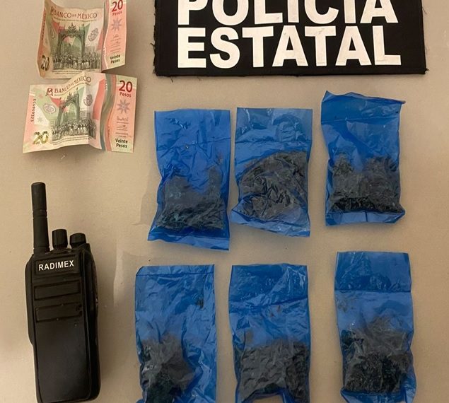 Incauta Policía Estatal narcótico y equipo de comunicación en Nogales y SLRC