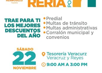 Realizará Gobierno de Hermosillo Sábados de Tesorería por la H, edición Buen Fin este 22 de noviembre
