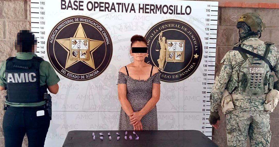 Aseguran droga y detienen a una mujer en cateo realizado en Hermosillo
