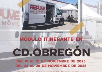 Permanecerá módulo de Repuve dos semanas en Ciudad Obregón: SSP Sonora
