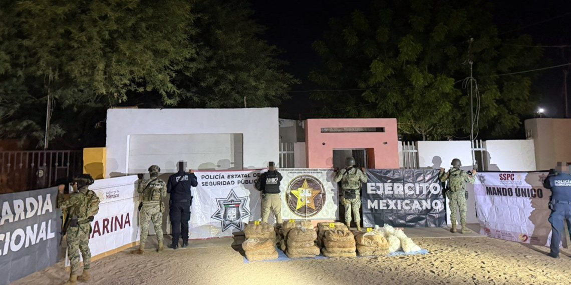 Asegura Gabinete de Seguridad cerca de media tonelada de metanfetamina en San Luis Río Colorado