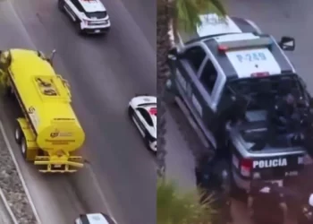 Tras persecución en bulevar Kino, detienen pipa presuntamente robada