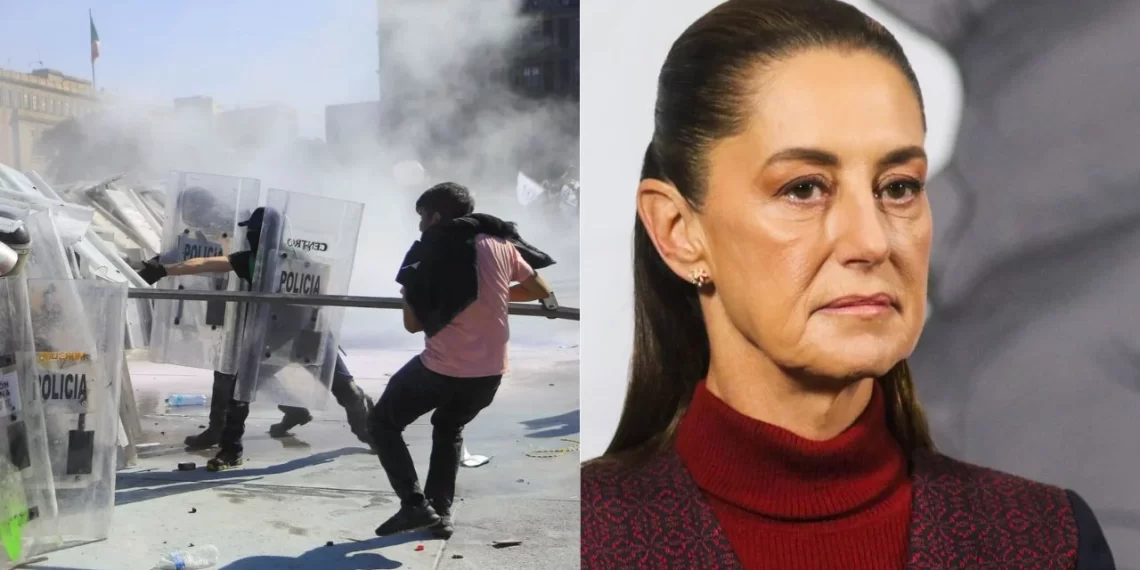 Sheinbaum rechaza violencia en la marcha de la Generación Z